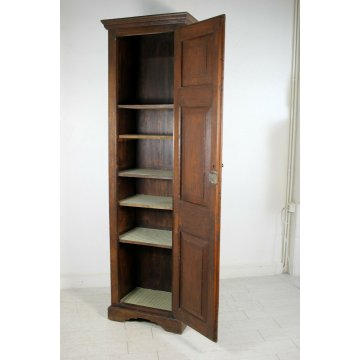 ANTICO GRANDE MOBILE DISPENSA MADIA CREDENZA ANTA '800 LEGNO CASTAGNO 5 RIPIANI 