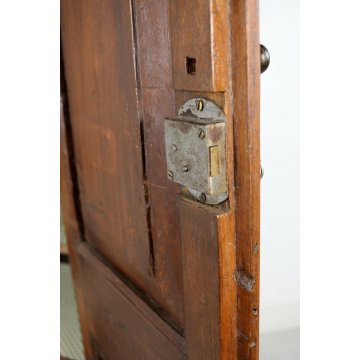 ANTICO GRANDE MOBILE DISPENSA MADIA CREDENZA ANTA '800 LEGNO CASTAGNO 5 RIPIANI 
