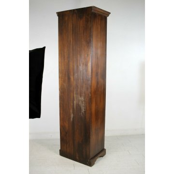 ANTICO GRANDE MOBILE DISPENSA MADIA CREDENZA ANTA '800 LEGNO CASTAGNO 5 RIPIANI 