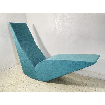 POLTRONA DESIGN Tom Dixon "BIRD" PROD. Cappellini CHAISE LOUNGE ANNI 90 SKY BLUE