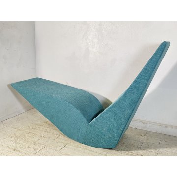 POLTRONA DESIGN Tom Dixon "BIRD" PROD. Cappellini CHAISE LOUNGE ANNI 90 SKY BLUE