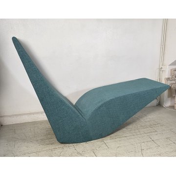 POLTRONA DESIGN Tom Dixon "BIRD" PROD. Cappellini CHAISE LOUNGE ANNI 90 SKY BLUE