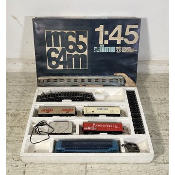 TRENINO LIMA SCALA 1:45 M65-64M TRENO ELETTRICO 0 MERCI ANNI 70 VINTAGE TRAIN