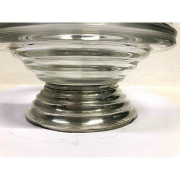 VASO CRISTALLO ARGENTO FORMUSA PIETRO FOOTED BOWL ALZATA DECO CENTROTAVOLA COPPA