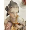 COPPIA STATUINA FIGURA PORCELLANA CAPODIMONTE G. Cappe PASTORELLI  12 cm/h '50s