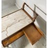 ANTICO CARRELLO BAR LEGNO MARMO 1900 TROLLEY CART COMODINO 2 CASSETTI ESPOSITORE