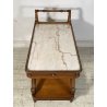 ANTICO CARRELLO BAR LEGNO MARMO 1900 TROLLEY CART COMODINO 2 CASSETTI ESPOSITORE