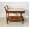 ANTICO CARRELLO BAR LEGNO MARMO 1900 TROLLEY CART COMODINO 2 CASSETTI ESPOSITORE