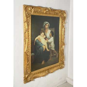 Dipinto olio tela RIPRODUZIONE William Adolphe BOUGUEREAU anni 90 "Le Sommeil"