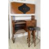 SET MOBILE BAR Art Dèco CREDENZA Anni 60 SGABELLO LEGNO VETRO MADE ITALY DESIGN