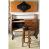 SET MOBILE BAR Art Dèco CREDENZA Anni 60 SGABELLO LEGNO VETRO MADE ITALY DESIGN