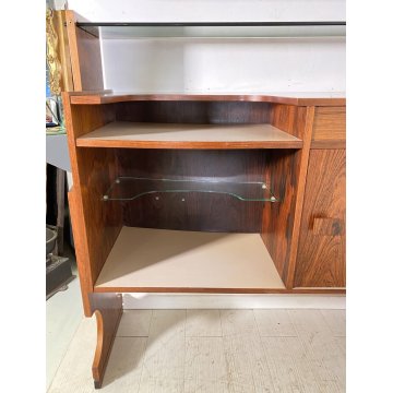 SET MOBILE BAR Art Dèco CREDENZA Anni 60 SGABELLO LEGNO VETRO MADE ITALY DESIGN