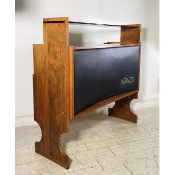 SET MOBILE BAR Art Dèco CREDENZA Anni 60 SGABELLO LEGNO VETRO MADE ITALY DESIGN