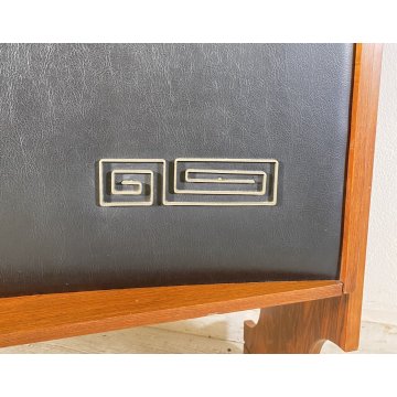 SET MOBILE BAR Art Dèco CREDENZA Anni 60 SGABELLO LEGNO VETRO MADE ITALY DESIGN