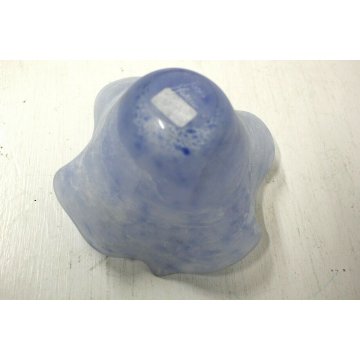  VASO FAZZOLETTO VETRO SCAVO MURANO INDACO VETRERIA Cenedese FIRMATO VENEZIA '