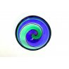 CIOTOLA VASO VETRO MURANO SPIRALE GLASS BOWL SWIRL BLU VERDE Fulvio Bianconi 93