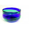 CIOTOLA VASO VETRO MURANO SPIRALE GLASS BOWL SWIRL BLU VERDE Fulvio Bianconi 93
