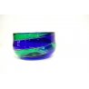 CIOTOLA VASO VETRO MURANO SPIRALE GLASS BOWL SWIRL BLU VERDE Fulvio Bianconi 93