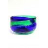 CIOTOLA VASO VETRO MURANO SPIRALE GLASS BOWL SWIRL BLU VERDE Fulvio Bianconi 93