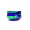 CIOTOLA VASO VETRO MURANO SPIRALE GLASS BOWL SWIRL BLU VERDE Fulvio Bianconi 93