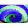 CIOTOLA VASO VETRO MURANO SPIRALE GLASS BOWL SWIRL BLU VERDE Fulvio Bianconi 93
