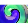 CIOTOLA VASO VETRO MURANO SPIRALE GLASS BOWL SWIRL BLU VERDE Fulvio Bianconi 93