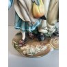 SCULTURA CERAMICA Capodimonte FIGURA MUSICISTA CLOCHARD VAGABONDO ANZIANO BIMBA