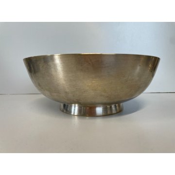 VINTAGE BOWL DESIGN MIDCENTURY METALLO ARGENTATO CENTROTAVOLA CIOTOLA Gio Ponti?