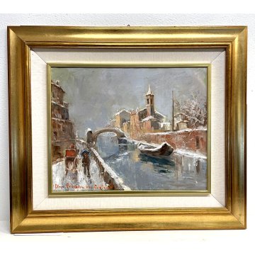 QUADRO DIPINTO P. Pessina da Castanedo VECCHIA MILANO S. Cristoforo sul NAVIGLIO