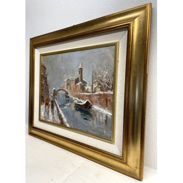 QUADRO DIPINTO P. Pessina da Castanedo VECCHIA MILANO S. Cristoforo sul NAVIGLIO