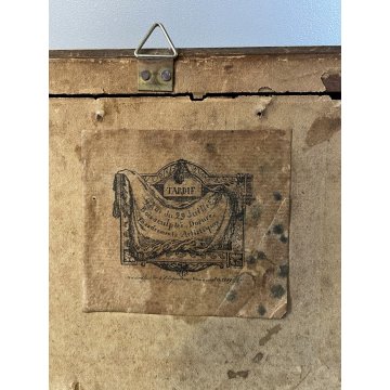 ANTICO DISEGNO ACQUERELLO MINIATURA Gaudin Belcour SCENA CONVIVIALE BALLO '800