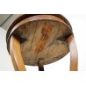 PICCOLO ANTICO TAVOLINO TONDO a TRE GAMBE LEGNO LASTRONATO TAVOLO CASSETTO 1800 
