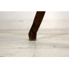 PICCOLO ANTICO TAVOLINO TONDO a TRE GAMBE LEGNO LASTRONATO TAVOLO CASSETTO 1800 