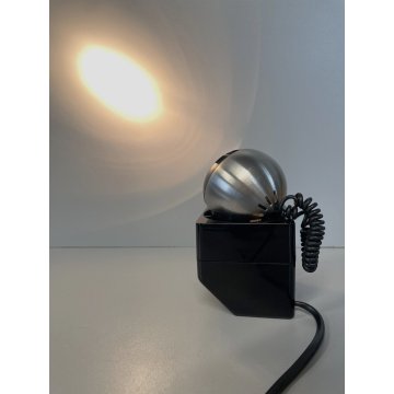 FARETTO VINTAGE Osram SPOTLIGHT TABLE LAMP ACCIAIO SATINATO PLASTICA CALAMITA 70