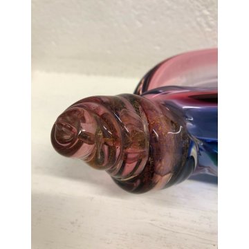 VASO ARCHIMEDE SEGUSO SVUOTA TASCHE CONCHIGLIA MURANO VETRO SOMMERSO GLASS 