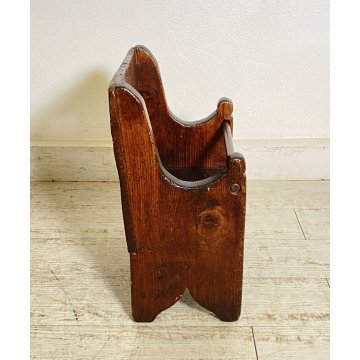 ANTICA SEDIA PER BAMBINI 1800 LEGNO NOCE FRANCIA OLD CHILD'S CHAIR SGABELLO