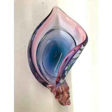 VASO ARCHIMEDE SEGUSO SVUOTA TASCHE CONCHIGLIA MURANO VETRO SOMMERSO GLASS 
