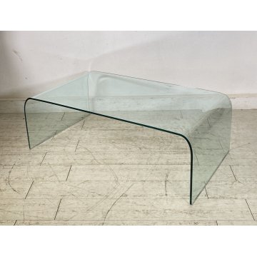 TAVOLINO SALOTTO DESIGN ATTR. FIAM ANNI 70 VETRO TABLE GLASS VINTAGE TAVOLO