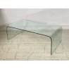 TAVOLINO SALOTTO DESIGN ATTR. FIAM ANNI 70 VETRO TABLE GLASS VINTAGE TAVOLO