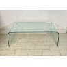 TAVOLINO SALOTTO DESIGN ATTR. FIAM ANNI 70 VETRO TABLE GLASS VINTAGE TAVOLO