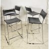 LOTTO 4 SGABELLI DESIGN ATTR. GIANDOMENICO BELOTTI SGABELLO BAR SEGGIOLINO CUOIO