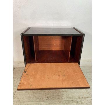 ANTICO MOBILE BAR GIRADISCHI VINILI TV VINTAGE ANNI 50 OTTONE LEGNO SIDEBOARD