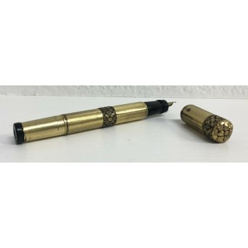 PENNA STILOGRAFICA MAGUS VINTAGE 1900 FOUNTAIN PEN LAMINATA ORO RETRATTILE EPOCA
