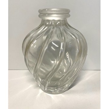 VASO René Lalique CRISTALLO FRANCE ANNI 70 FIRMATO DESIGN VINTAGE VASE COSTOLATO