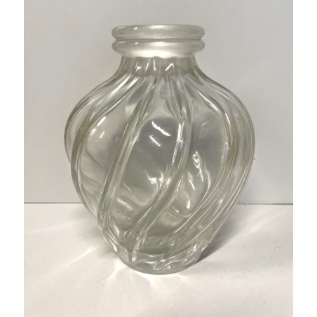 VASO René Lalique CRISTALLO FRANCE ANNI 70 FIRMATO DESIGN VINTAGE VASE COSTOLATO