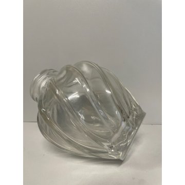 VASO René Lalique CRISTALLO FRANCE ANNI 70 FIRMATO DESIGN VINTAGE VASE COSTOLATO