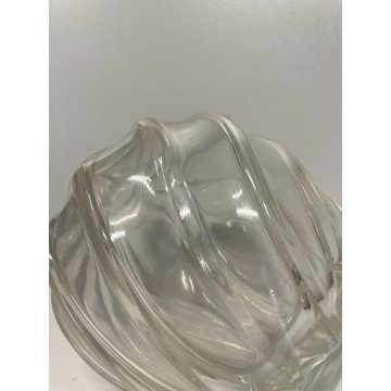 VASO René Lalique CRISTALLO FRANCE ANNI 70 FIRMATO DESIGN VINTAGE VASE COSTOLATO