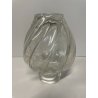 VASO René Lalique CRISTALLO FRANCE ANNI 70 FIRMATO DESIGN VINTAGE VASE COSTOLATO