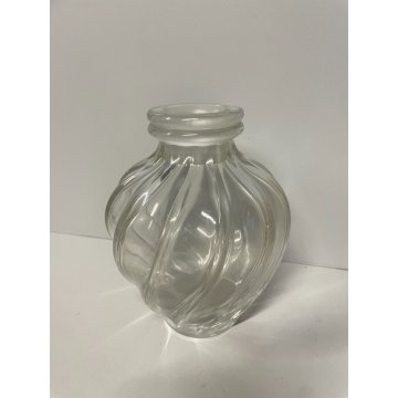 VASO René Lalique CRISTALLO FRANCE ANNI 70 FIRMATO DESIGN VINTAGE VASE COSTOLATO