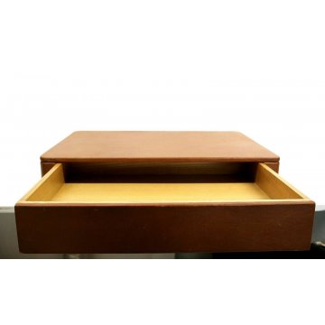 COMODINO DA PARETE M150 SHELVE DESIGN Osvaldo Borsani per TECNO 1967 LEGNO PELLE